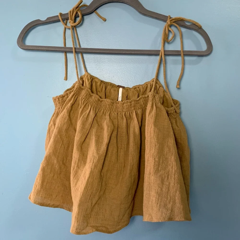 Free People Moss Tie-Waist Crop Top and Wide-Leg Pants Set